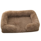 Dog Bed Dog Plush Pet Bed Winter Thickened Pad Dog Sleeping Bed Sofa Removable Pad Dog Small Large Dog Square Kennel