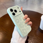 Leopard Pattern Liquid Silicone Case for iPhone 18 17 16 Pro Max Air 14 15 Plus 13 Camera Control Button Soft Shockproof Cover