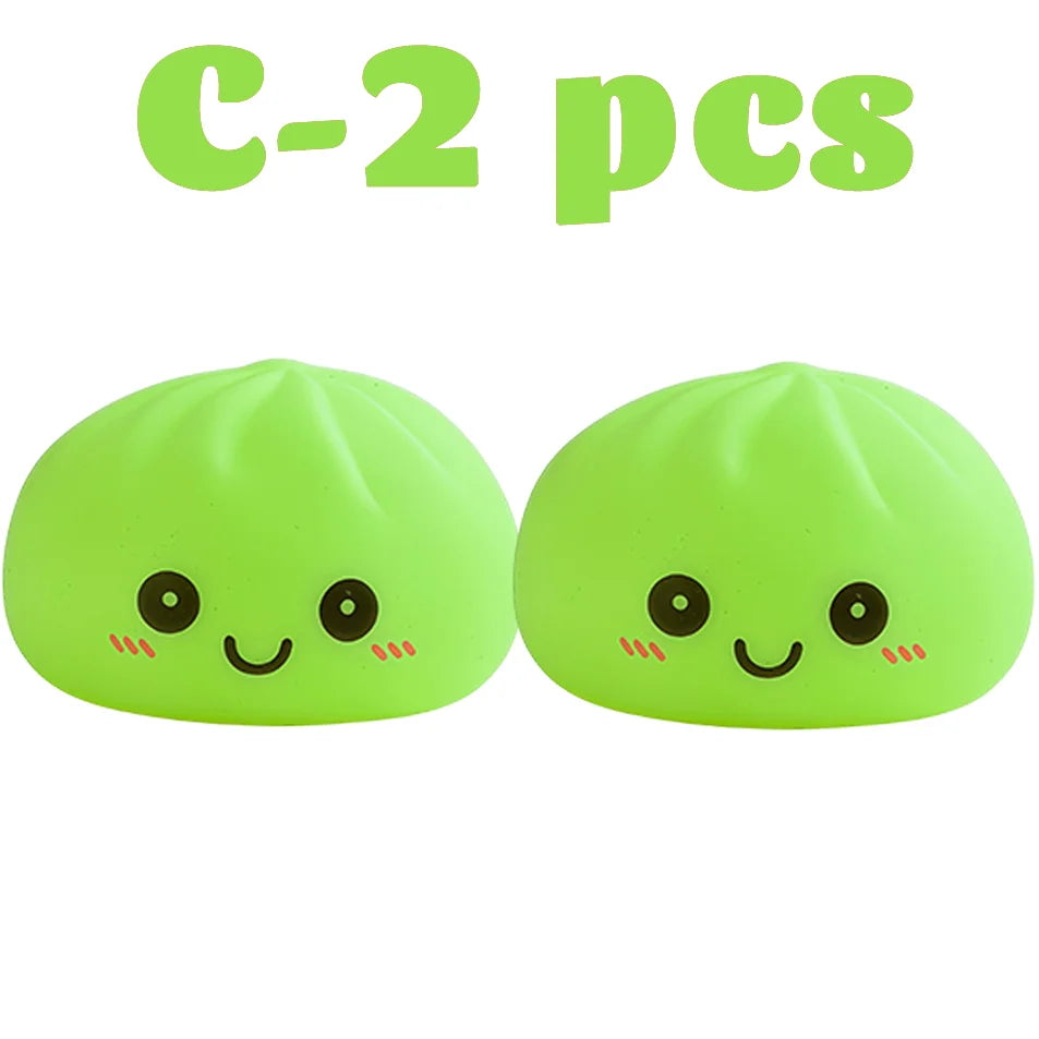 Simulation Dumplin Toy Night Light Soft Dumplings Soft Cute Steamer Birthday Gift Prank Props Colorful Dumping Toy Squishy Gifts