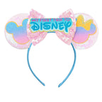 2026 Trip Mouse Ears Headband for Girls Women Sequin Castle 5"Bow Hairband Festival Party Cosplay DIY Hair Accessories