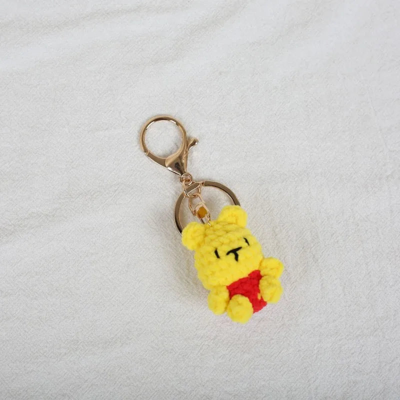 Mini Animal Crochet Keychain Cute Knitted Doll Keyring