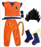 Halloween Costumes  Adult  Z Clothes Party Suit Goku Cosplay Costumes Top/Pant/Belt/Tail/wrister/Wig