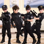 2024 New Children Boys Girls Funny Policeman Costumes Kids Police Uniform Cosplay Clothing Suit Halloween Party Carnival Gift