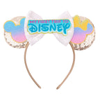 2026 Trip Mouse Ears Headband for Girls Women Sequin Castle 5"Bow Hairband Festival Party Cosplay DIY Hair Accessories