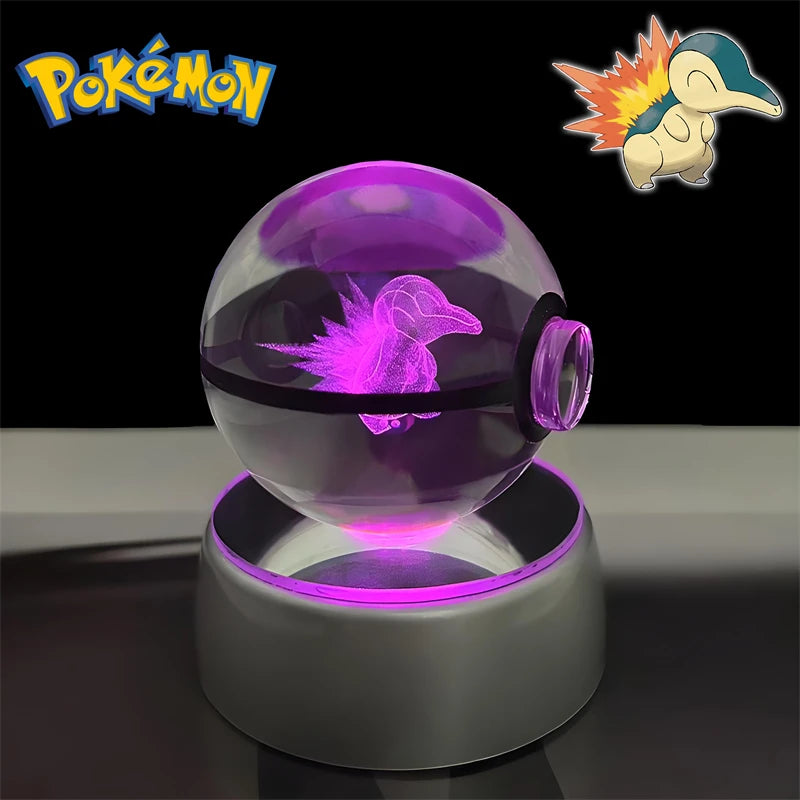 Pokémon 3D Crystal Poké Ball LED Night Light Collectible Figure