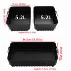 Rectangle Air Fryer Silicone Liner for Ninja Reusable Non-Stick Basket