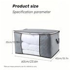 Extra Large Clothing & Quilt Storage Organizer Bag with Window