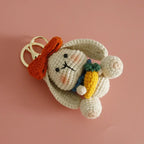 Cute Rabbit Crochet Keychain Handmade Bunny Bag Charm