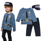 Todder Boys Prince Charming Costume Halloween Fireman Clothes Infant Photography Clothing Baby Carnival Cosplay Striped Prisoner