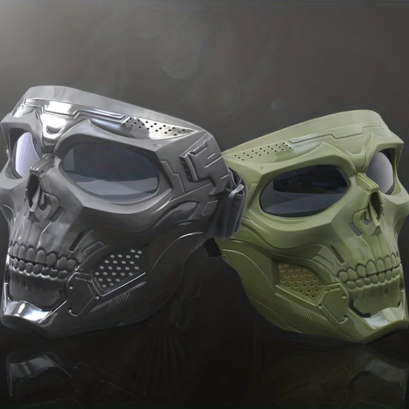 Motorcycle Skull Mask Wind Goggles Outdoor Sports Riding Glasses Halloween Props Windproof Tactical Mask