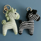 Funny Zebra Crochet Keychain Sheep Animal Bag Charm