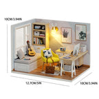 Kitten Mini Doll House 3D Wooden Puzzle DIY Miniature Building Kit