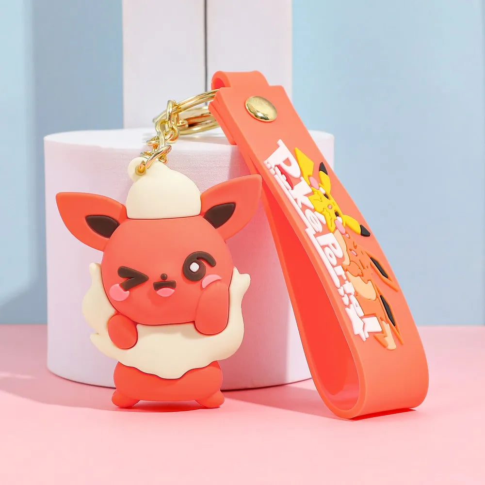 Eevee Plush Keychain Eeveelutions Bag Charm for Pokemon Fans