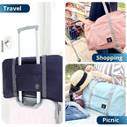 2 Pack Foldable Travel Duffel Bags for Carry-On & Weekender Travel
