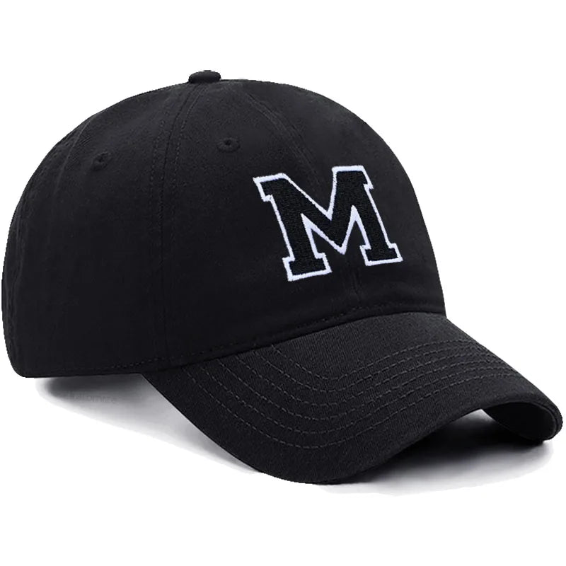 Initial Letter Embroidery Baseball Cap for Casual Sport Style