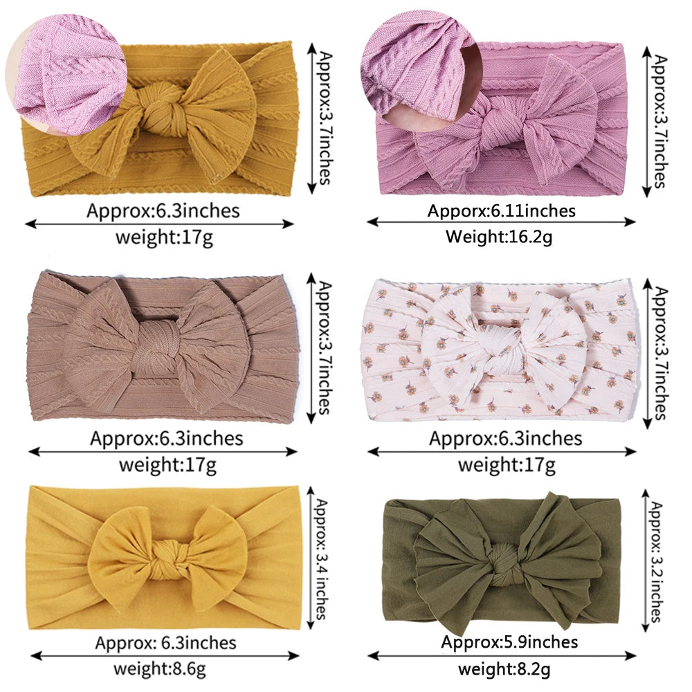 3PCS Cable Knit Elastic Baby Girl Headbands Set