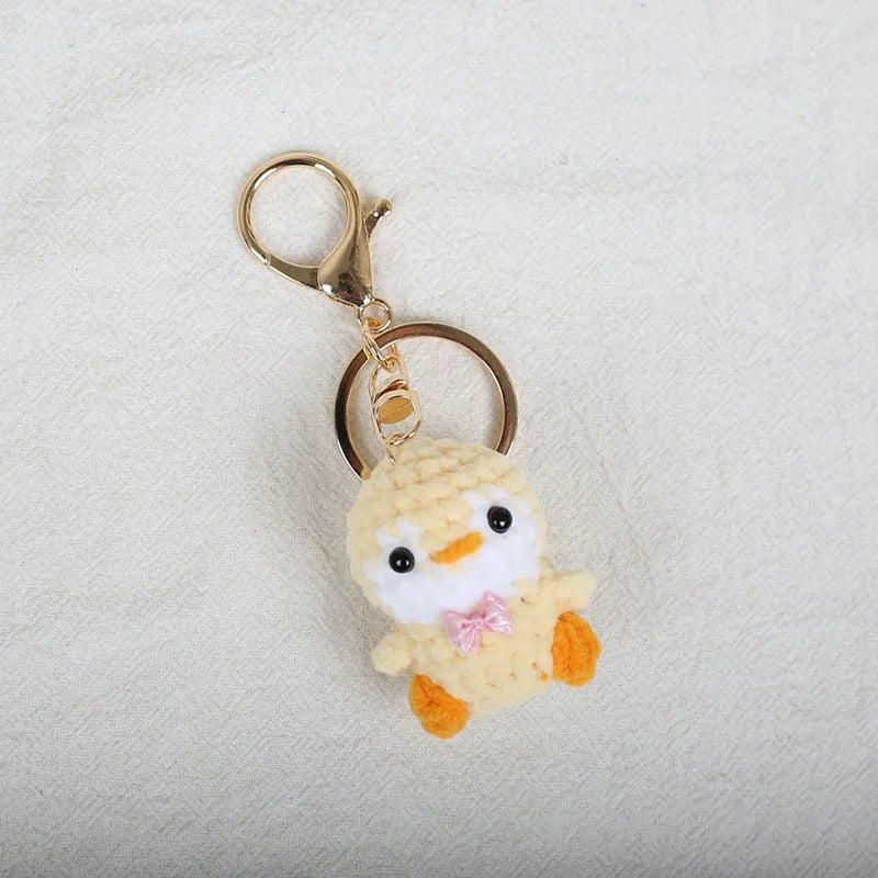 Mini Penguin Crochet Keychain Cute Animal Bag Charm