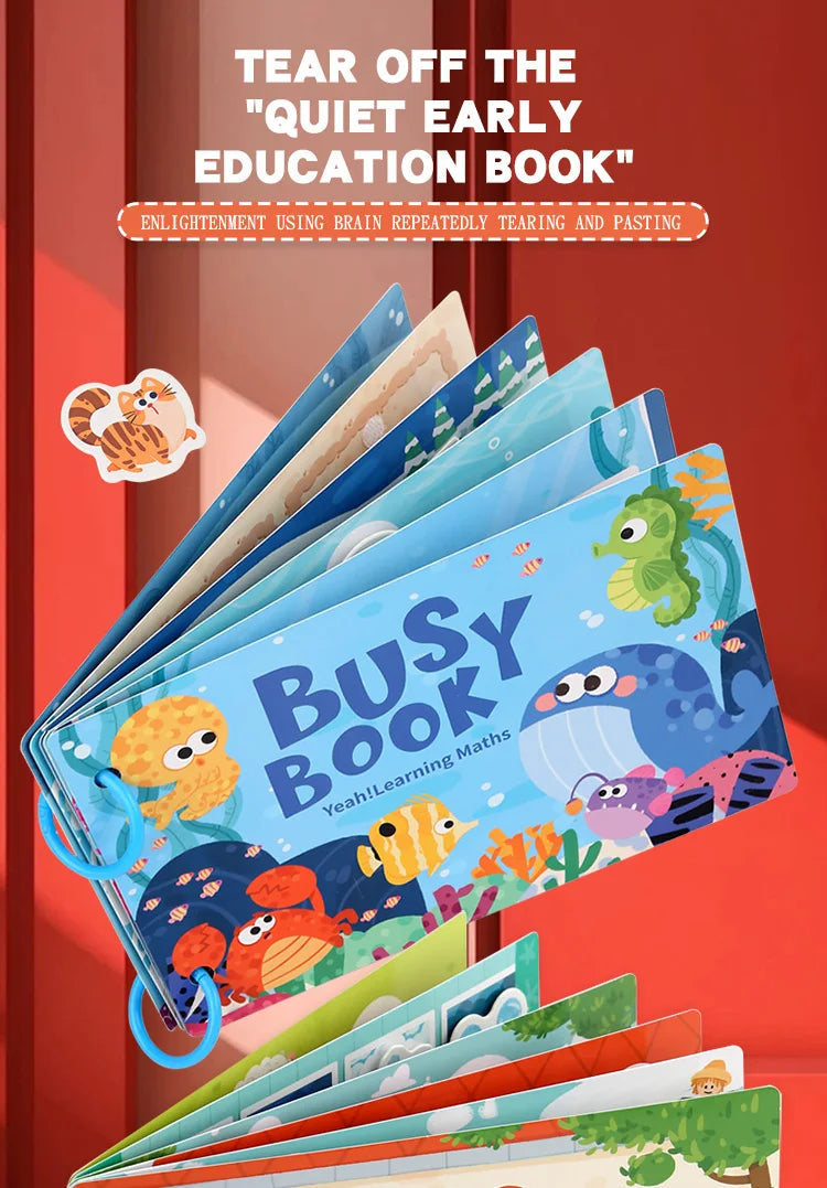 Montessori Busy Book for Kids Interactive Learning Activity Book