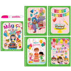 Magic Water Drawing Book with Reusable Coloring Pen for Kids Fun