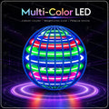 Magic Flying Helicopter Spinner Fingertip Upgrade Flight Gyro Fly Orb Hover Ball Mini Drone LED Light Luminous Toy Kids Gift Fun