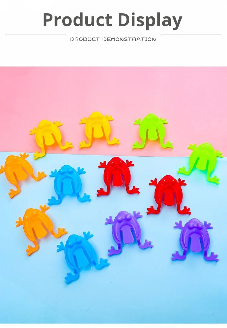 20PCS Colorful Jumping Frog Bouncing Toy Set for Kids