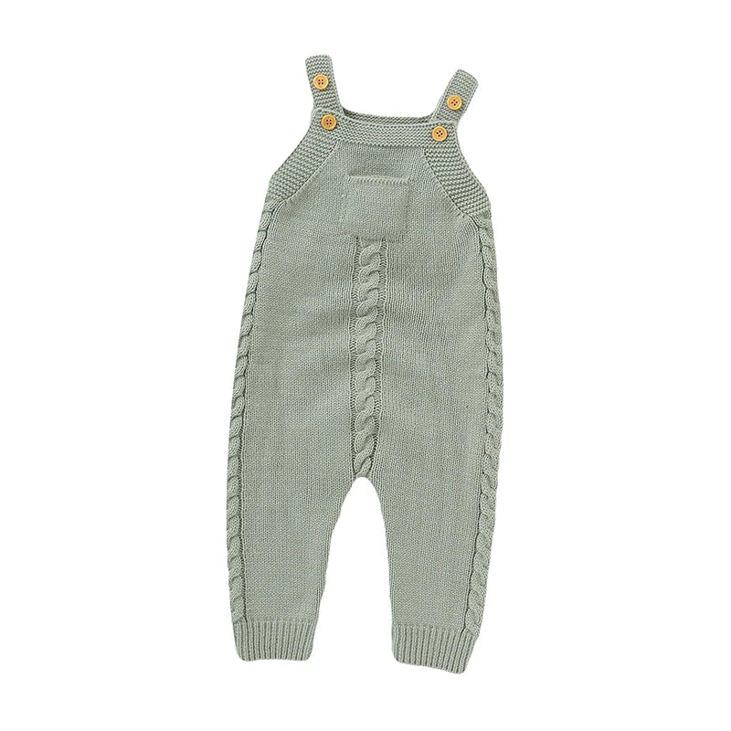 Baby Rompers for Boys Girls Solid Sleeveless Knitted Jumpsuits Playsuits 0-18m One Piece Newborn Netural Outfits Toddler Clothes