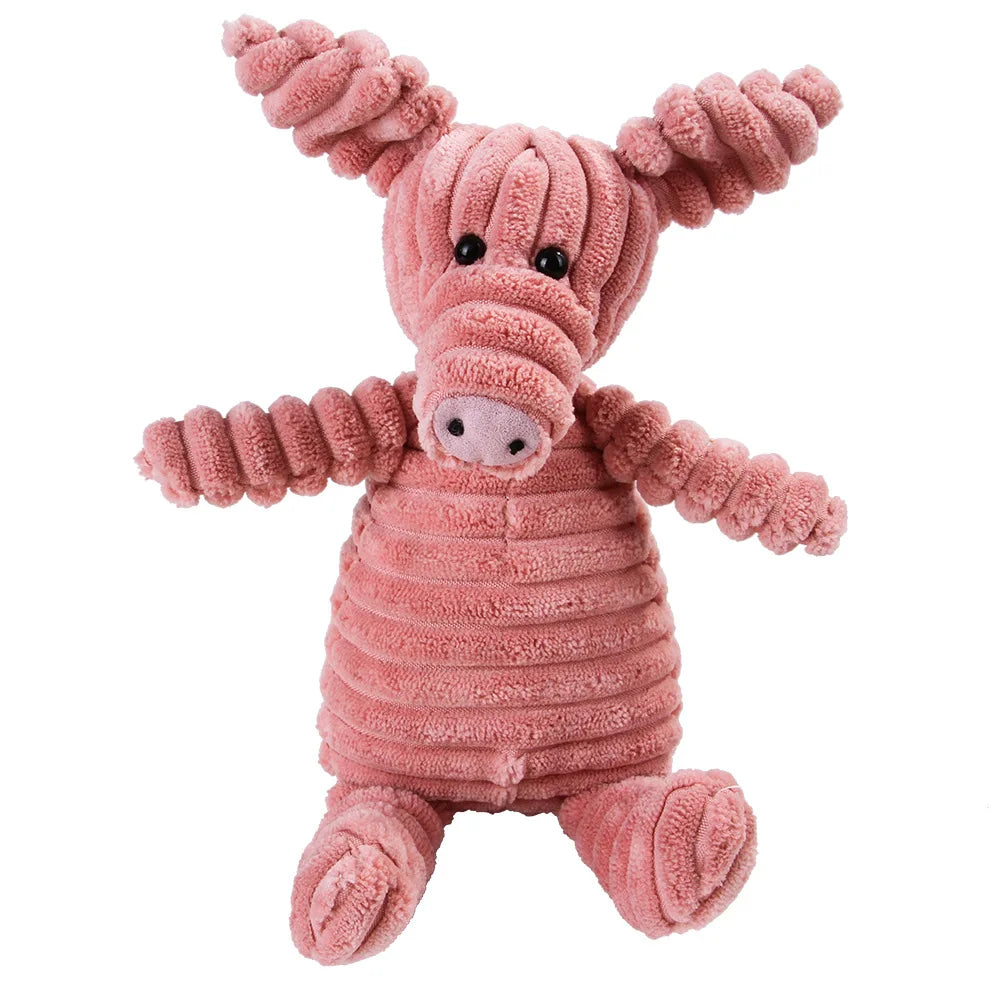 Corduroy Dog Molar Plush Toy for Interactive Chewing and Play