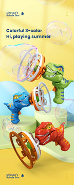 Dinosaur Electric Bubble Gun Automatic Bubble Machine for Kids