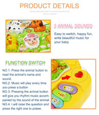 Kids Cartoon Piano Keyboard with Animal Sounds & Flashing Lights