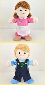 Family Hand Puppet Dolls – Plush Educational Role Play Toy