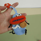 Funny Crochet Sausage Mouth Keychain Key Holder Pouch
