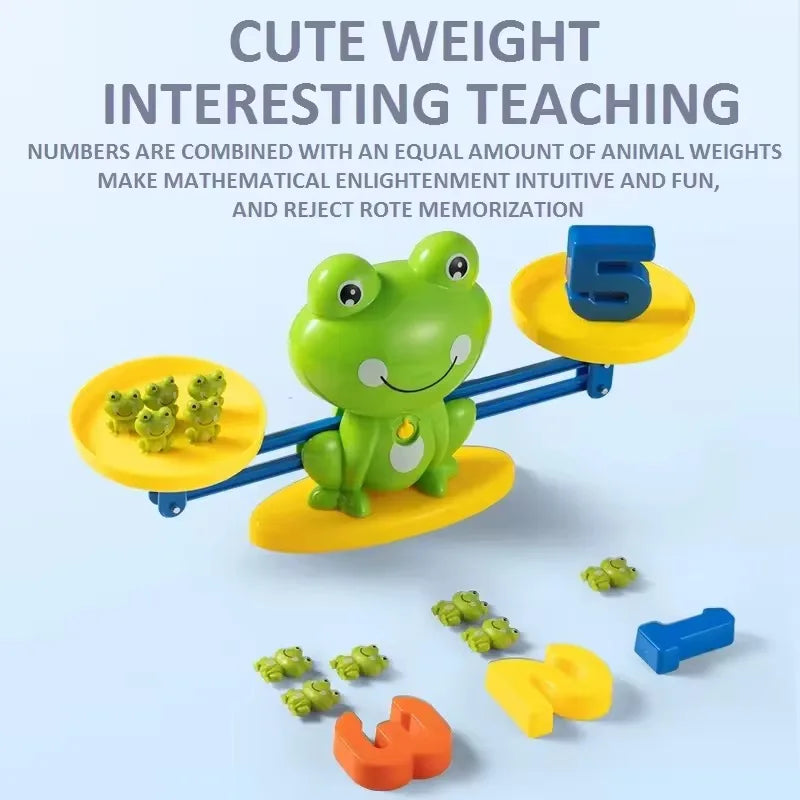 Frog Balance Math Toy Montessori Learning Game for Kids