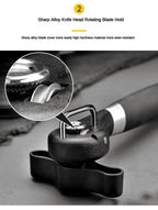 Stainless Steel Manual Can Opener with Side Cut & Bottle Opener Tool