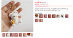 Cute Bear Couple Crochet Keychain Set Mini Animal Doll Charm