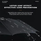 12 Bone Black Glue Fully Automatic Umbrella With Thick And Durable Keel Three Fold Umbrella UV Resistant Folding Umbrella