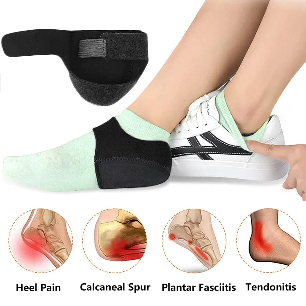 Plantar Fasciitis Heel Spur Foot Support With U-Shaped Silicone Gel Heel Cups for Heel Pain Relief Insoles for Man Woman Walking