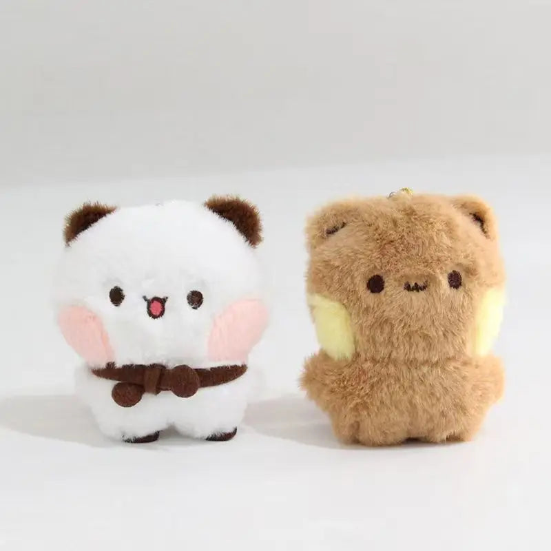 Bubu & Yier Panda Plush Keychain Cute Couple Bag Charm