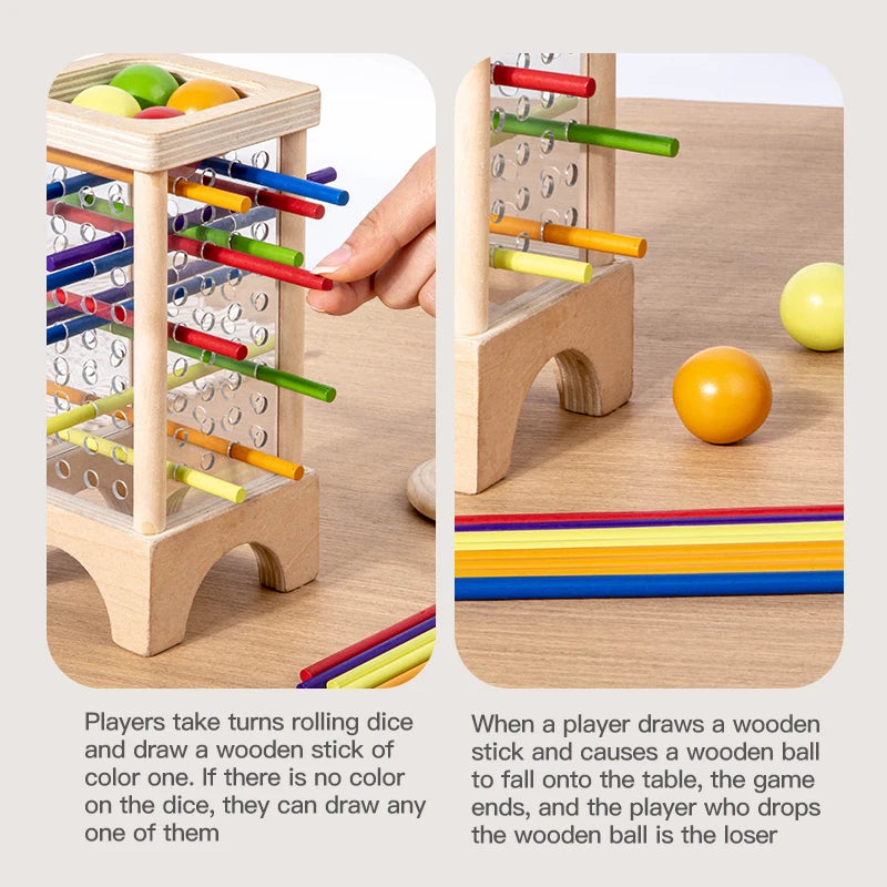 Montessori Wooden Stick Board Game Parent Child Educational Toy