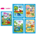 Magic Water Drawing Book with Reusable Coloring Pen for Kids Fun