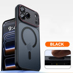 Luxury Magnetic Camera Bumper Protection Case For iPhone 17 16 15 14 18 Pro Max 18P Wireless Charge Shockproof Matte Clear Cover