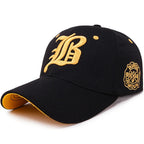 Embroidered Cotton Snapback Baseball Cap for Casual Outdoor Style