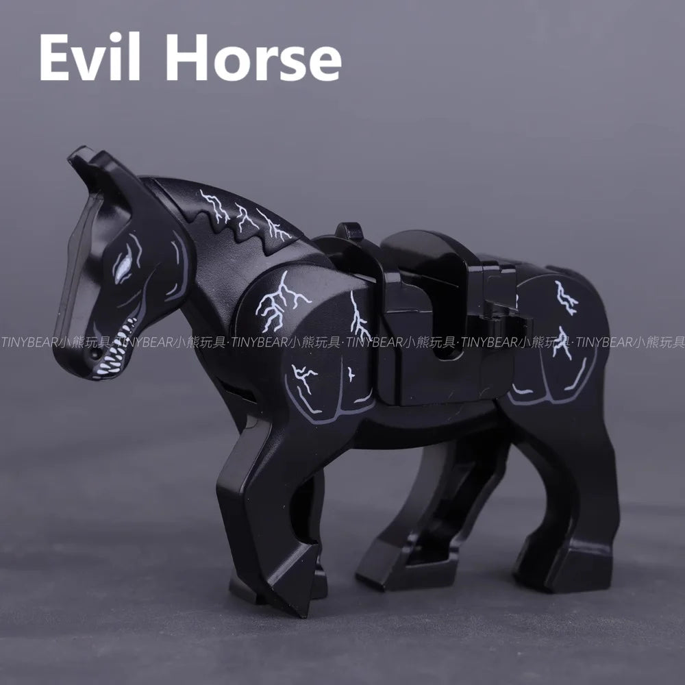 Novel Horrible Movie Halloween Pumpkin Witch Nun Vampire Zombies Building Blocks Mini Action Figure Toys