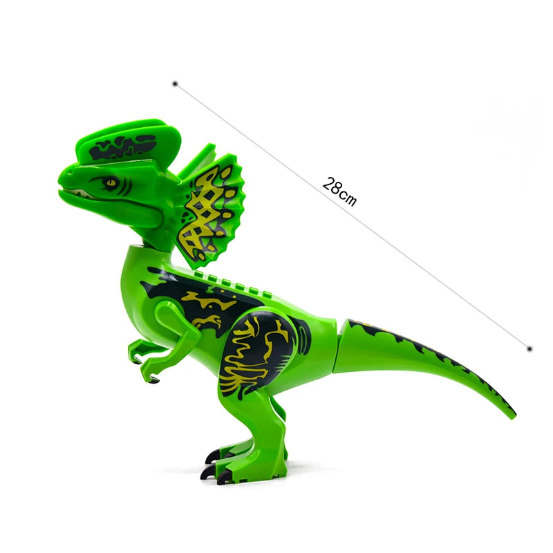 Jurassic Raptor Building Blocks Mini Dinosaur Construction Toy Set