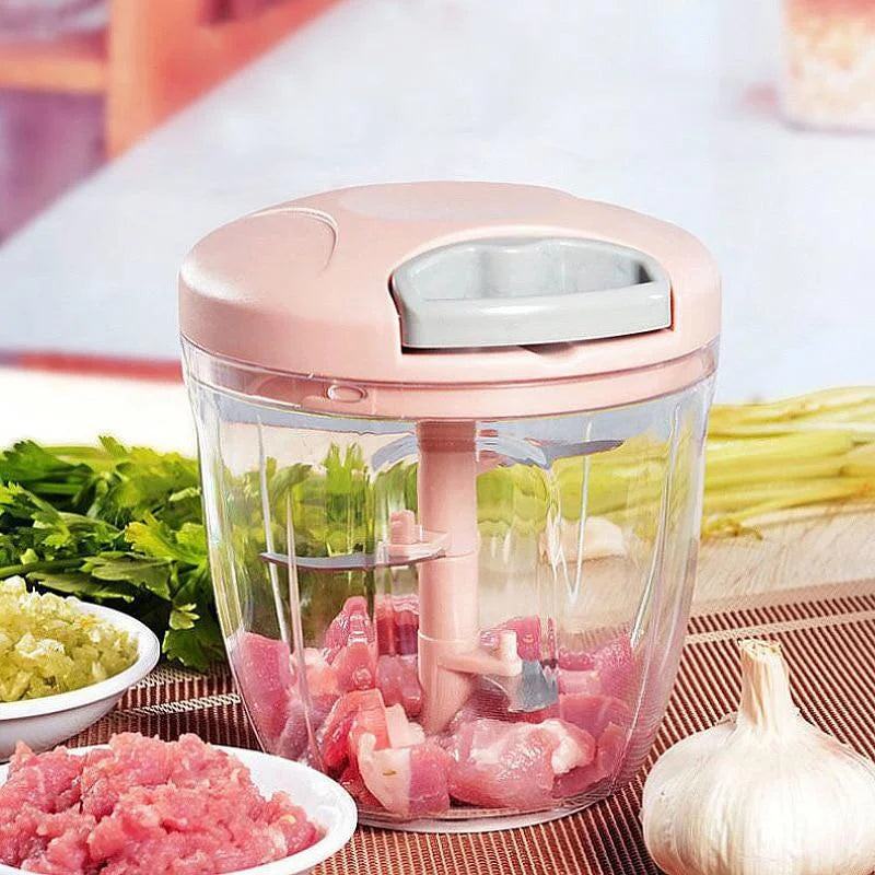 Manual Garlic Chopper – Meat Mincer & Vegetable Cutter Tool