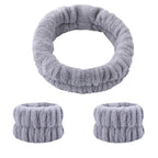 Face Wash Headband & Absorbent Wristband Spa Set