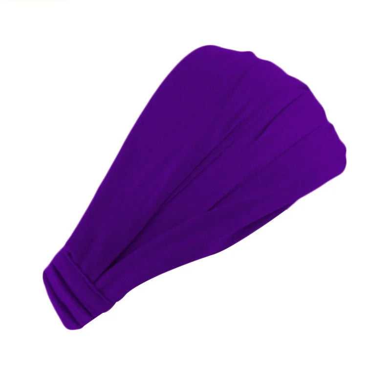 Wide Cotton Knotted Sports Headband for Women