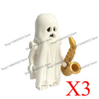Halloween Scene Building Blocks Skeletons Ghosts Army King Assembled Charactesrs Figures DIY Accessories Bricks Toys Kids Gifts