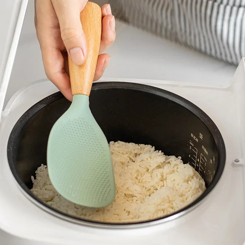 Food Grade Silicone Rice Spoon – Heat Resistant Non-Stick Cooking Utensil