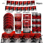 Horror Movie Stranger Theme Birthday Party Decoration Tableware Tablecloth Cup Plate Napkin Baby Shower Party Favors Supplies