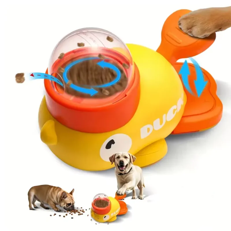 Interactive Duck Pet Feeder Puzzle Toy Slow Feeding Anti Slip